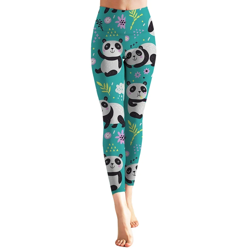 

CLOOCL Lovely Panda Leggings Yoga Pants High Waisted Trousers Quick-drying Breathable Yoga Running Fitness Exercise Leggings