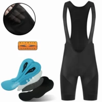 Nuevos pantalones cortos con pechera de ciclismo profesional para hombre, transpirables, de secado rápido, para ciclismo de montaña y carretera, almohadilla de esponja profesional, ropa para bicicleta