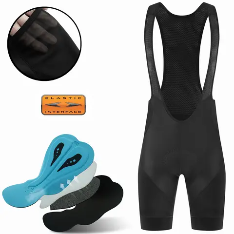 New Pro Team Cycling Bib Shorts Summer Breathable Quick Dry Mountain Road Biking Men Professional Sponge Pad Bicycle Clothes