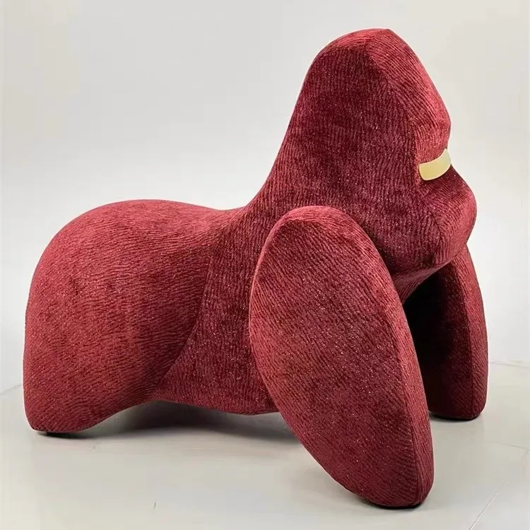 مقعد أطفال على شكل حيوان غوريلا من المشاهير على الإنترنت، كرسي ترفيهي مصمم حديث وبسيط ومبتكر