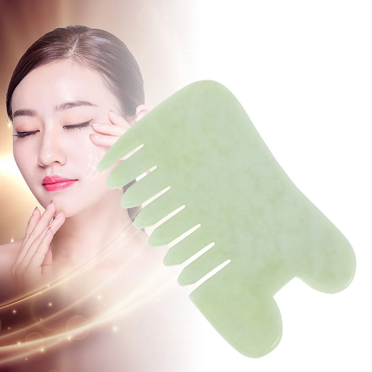 

Natural Jade Stone Scraping Massage Board for Spa Facial Neck Back Shoulder Leg Foot Muscle Relaxation Massaging Boards