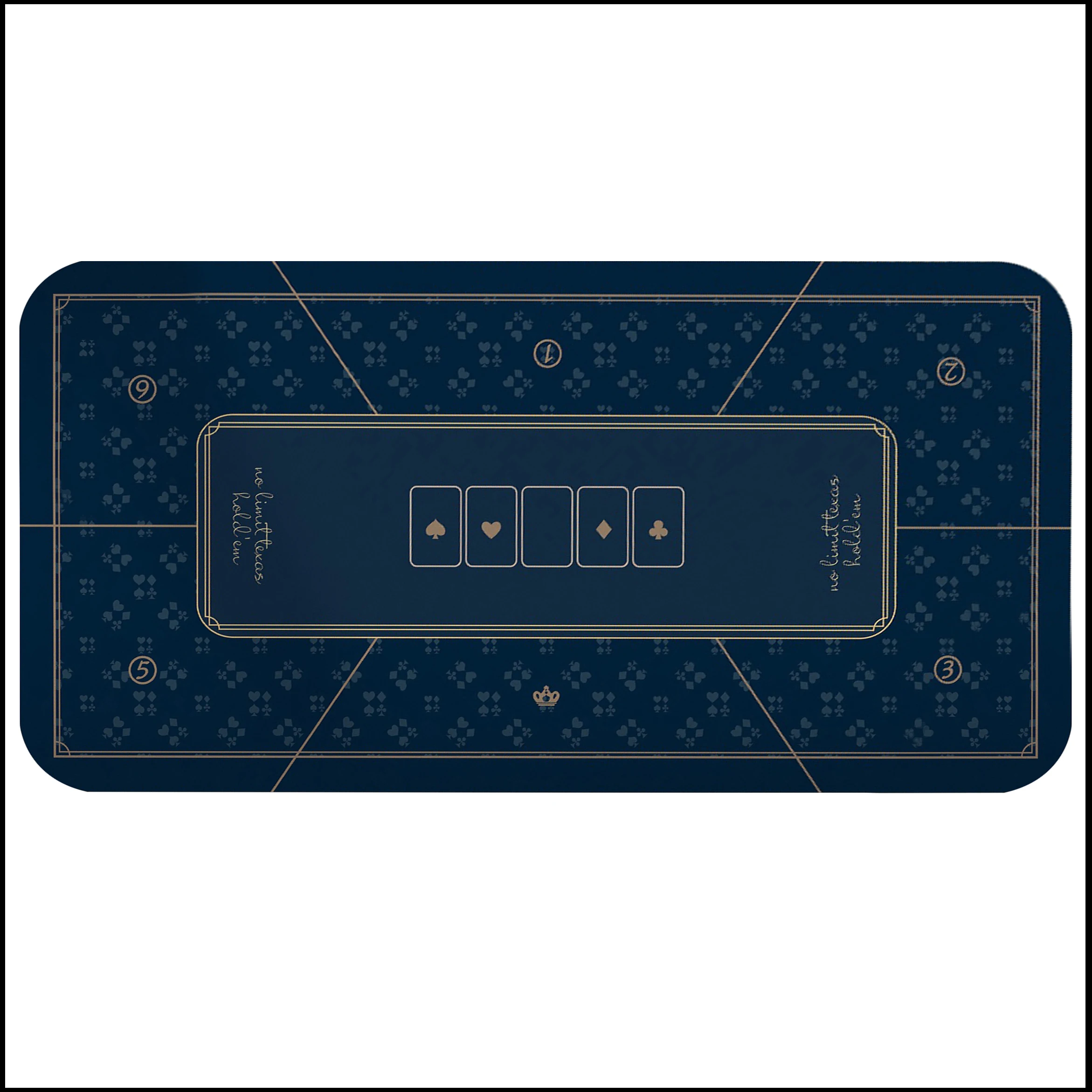 120x60cm/180x90cm Large-Sized Rubber Table Mats for Texas Hold 'Em Poker Party Poker Mats and Entertainment Accessories