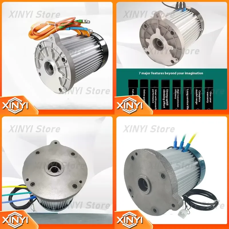 3000W 60V 72V Heavy Duty Differential Motor for 1500-3000W BLDC Replacement with Axle High Power E-Rickshaw Motor Kit