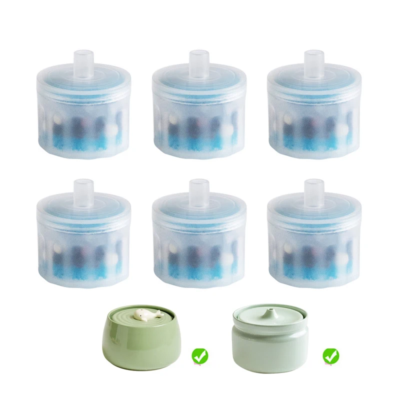 Cat Water Fountain Filter Replacement Filters for 1.3L Ceramic Cat Drinking Water Fountain 6PCS Filters Pet Supplies