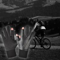 Cycling Gloves Anti-slip Cycling Gloves Winter Warm Waterproof Plush Lining Windproof Men's Thermal Gloves Touchscreen Fingers 3