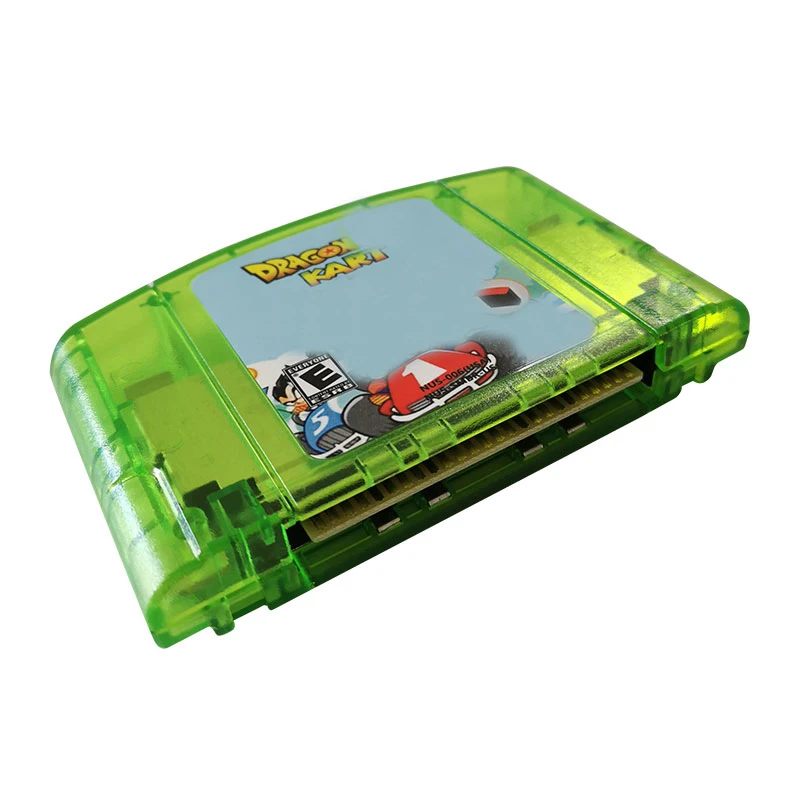 Dragon CART N64 Video Gamess Game Cartridge - 64 bit USA Version Video Game Cartridge Transparent Green Shell English Language