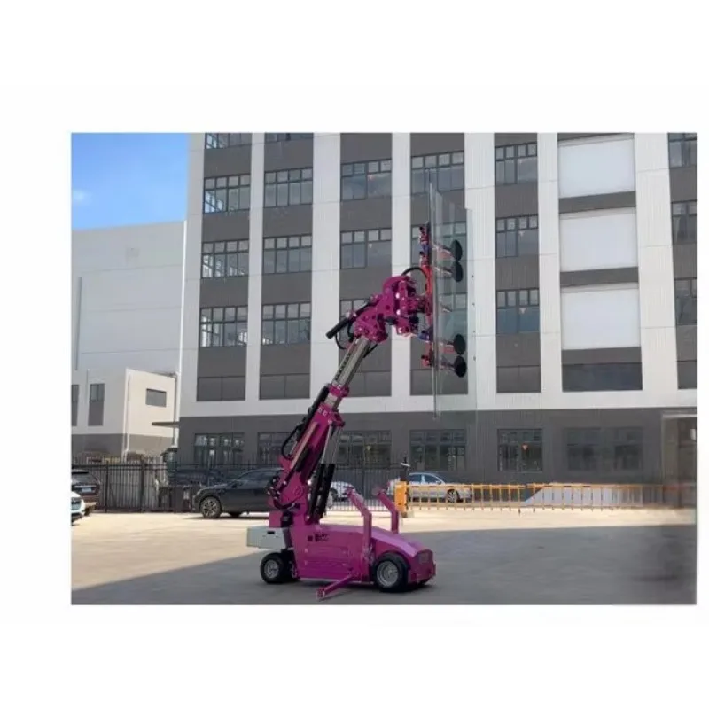 Condition Mobile Suction Cup Car for Glass Plate Installation Vacuum Glass Curtain Wall Mobile Holder Height: 8.8m