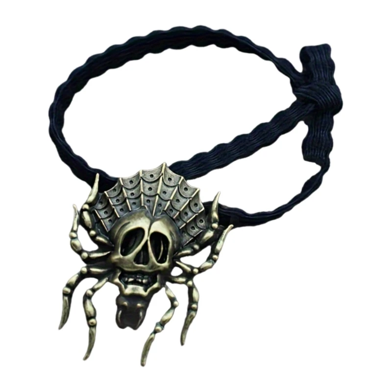 Halloween Skull Hair Bands for Adult Female 3D Punk Hair Circles Theme Party Hair Elastic Hairtie Party Accessory