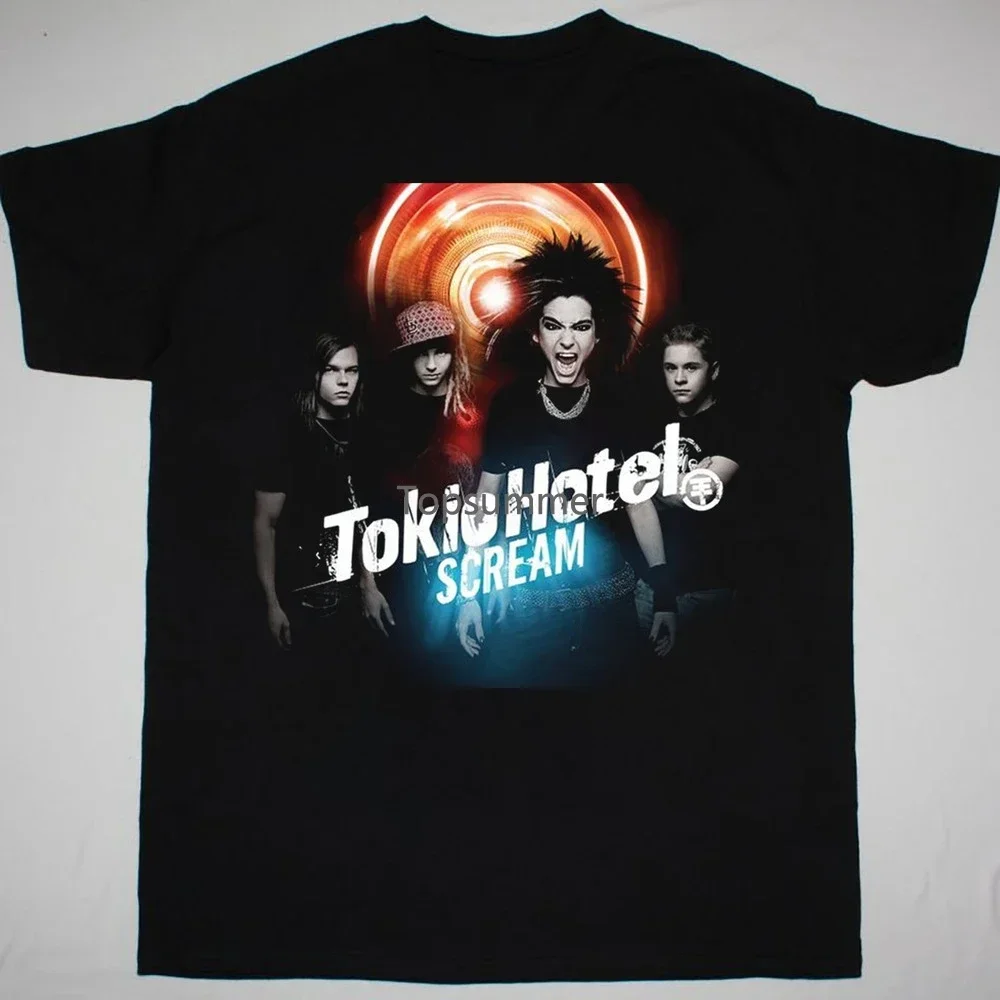 Tokio Hotel Scream T-Shirt Short Sleeve Cotton Black Men Size S To 5Xl Hc1197