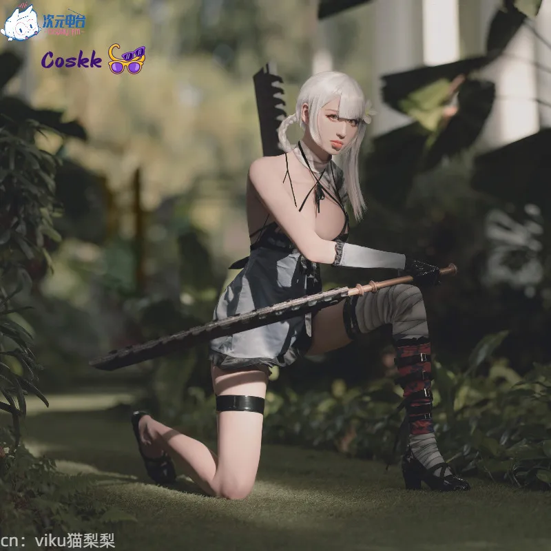 YoRHa No. 2 Type B Kaine Complete form Game Automata Cosplay Costume Grey Sexy jumpsuit Halloween Carnival Women' Uniform view 4