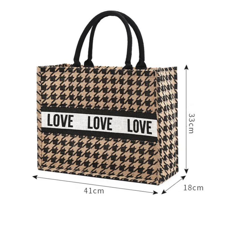 Jute retro environmental protection shopping bag large capacity tote bag Europe and the United States hand sack shoulder bag