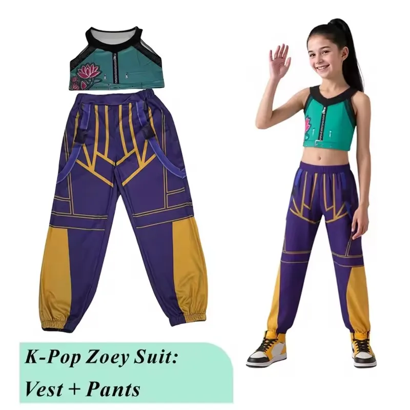 K-pop Rumi Zoey Mira chasseurs de démons Costume de Cosplay pour fille scène d'halloween motif imprimé 3D vêtements de jeu de rôle