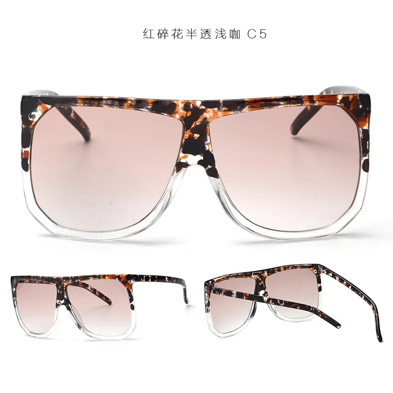 Vintage Hot Oversided Brand Designer Women Square Men Mirror Sunglasses Italy Sun Glasses Fashion Lady Metal Frame Eyewear