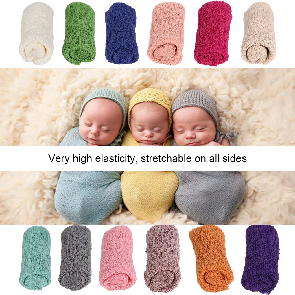 Baby Soft Blanket Infant Stretch Wraps Photography Prop Swaddle Decor