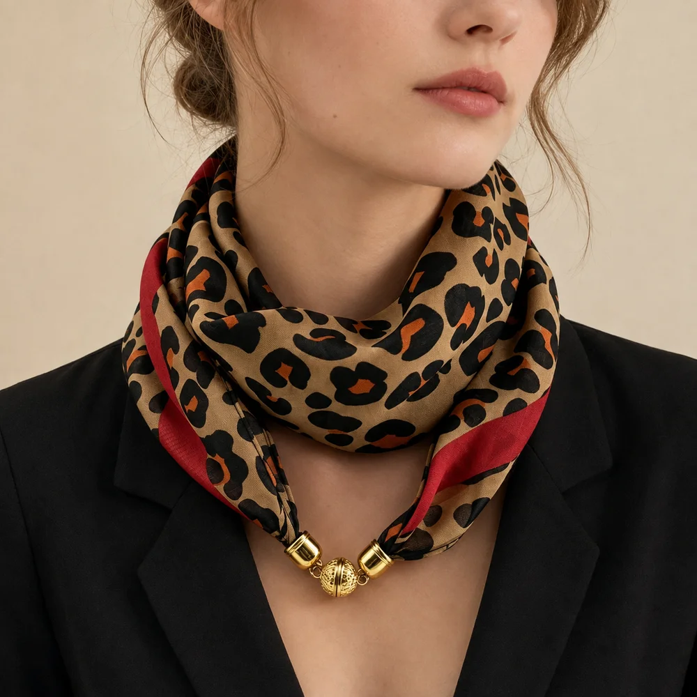 63x63cm Leopard Print Square S - Face Scarf Mask ulasan dan harga