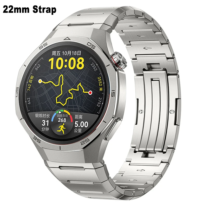 22 mm Edelstahlband für Huawei Watch GT6 6Pro 46 mm Metallarmband für Huawei Watch 5 GT5 5Pro GT4/GT3 4Pro 46 mm Armband