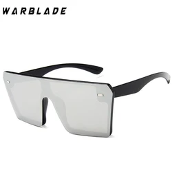 2022 New Flat Top Oversize Square Sunglasses Women Fashion Retro Gradient Sun Glasses Men Blue Big Frame Vintage Eyewear UV400