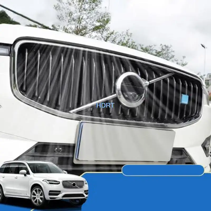 Car Styling Insect Screening Mesh Trim Front Grille Insert Diamond Net Protect Exterior Accessories Fit For Volvo XC90 2017-2020