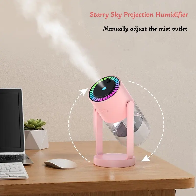 

✨ Star Projector Humidifier 280ml - USB-C Quiet Mist, Adjustable Nozzle & Stand, Night Light Galaxy Lamp for Bedroom, Baby Nurse