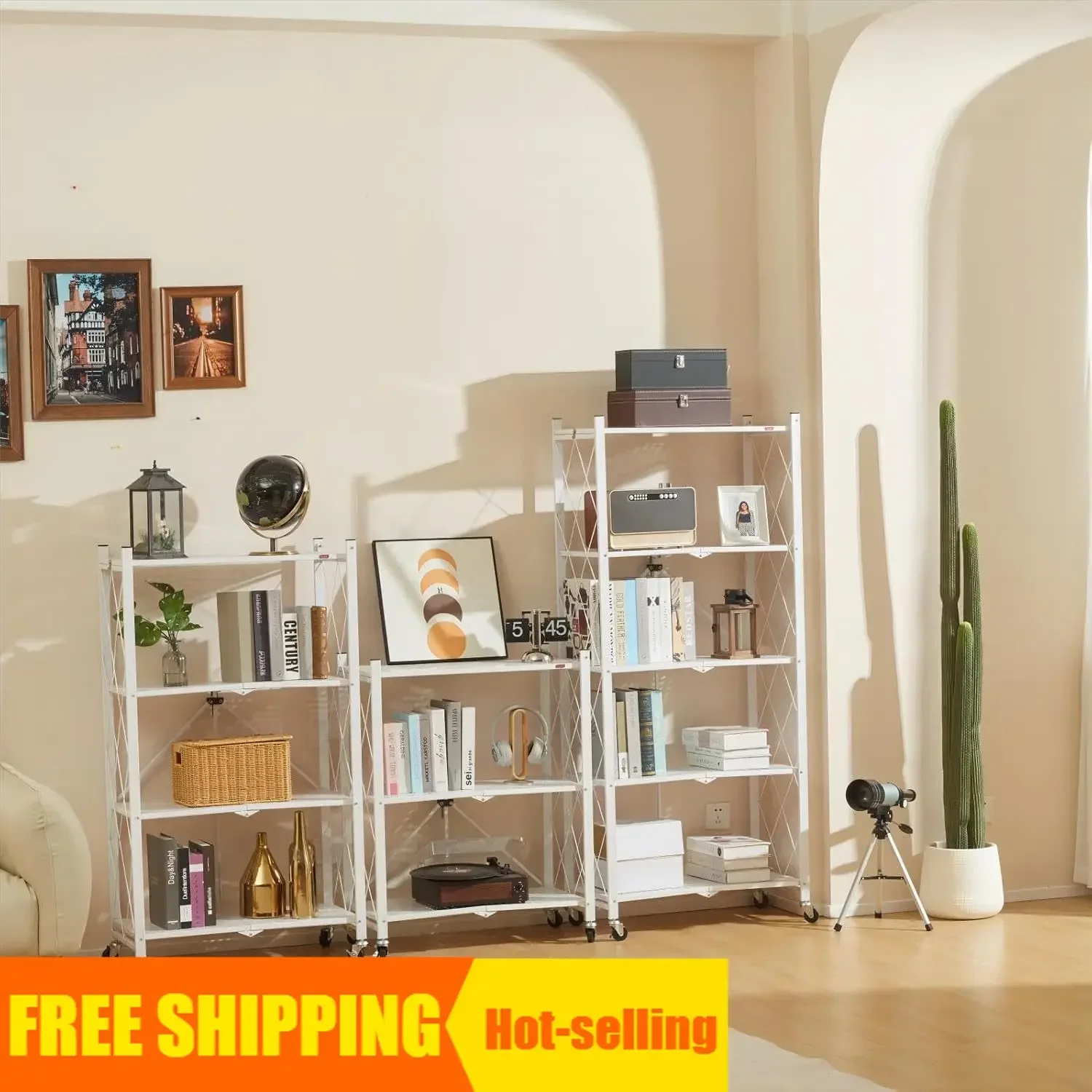 

Бестселлер! Горячие продажи! Эксклюзивное предложение: 4-ярусные складные стеллажи на колесах, вместительный стеллаж, отдельно стоящий.