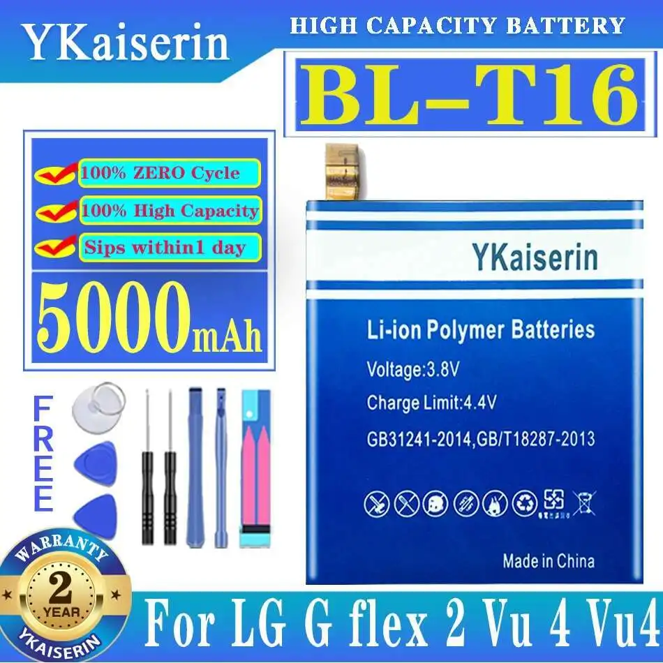 

BL-T16 For LG G Flex 2 VU 4 Vu4 H950 H955 H959 BL T16 5000Mah Reliable Replacement Mobile Phone Battery Long-Lasting Performance