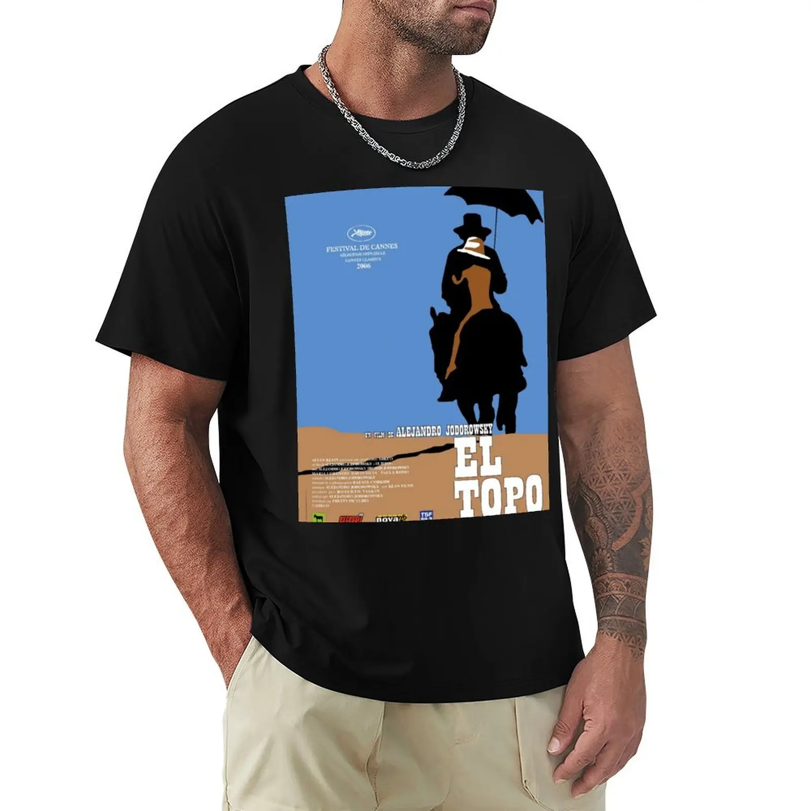 El Topo (1970) Alejandro Jodorowsky T-Shirt cotton t-shirt plain for man package T-Shirt