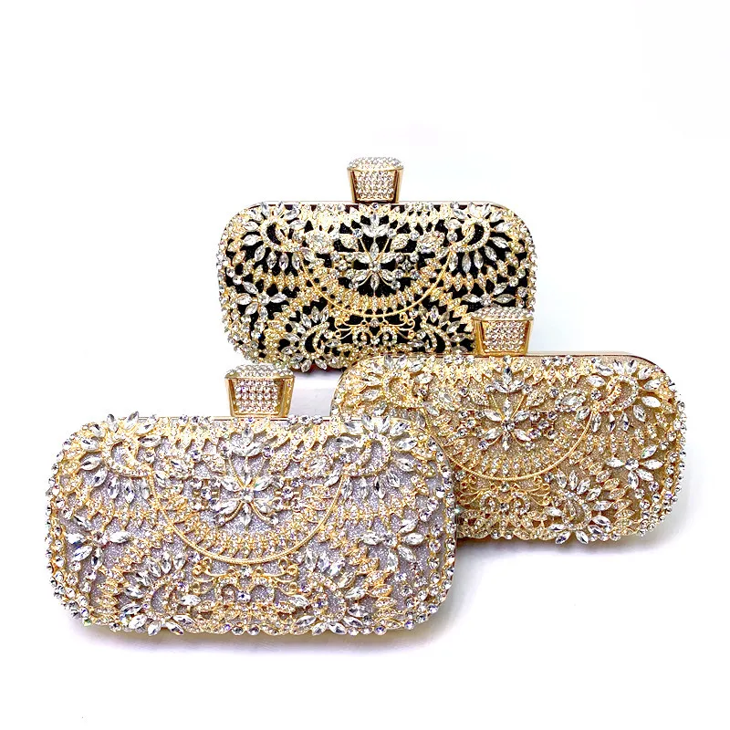 

Cross-Border Dinner Bag European and American Ladies Handbag Rhinestone Diamond Banquet Clutch Dress Evening women's Bag