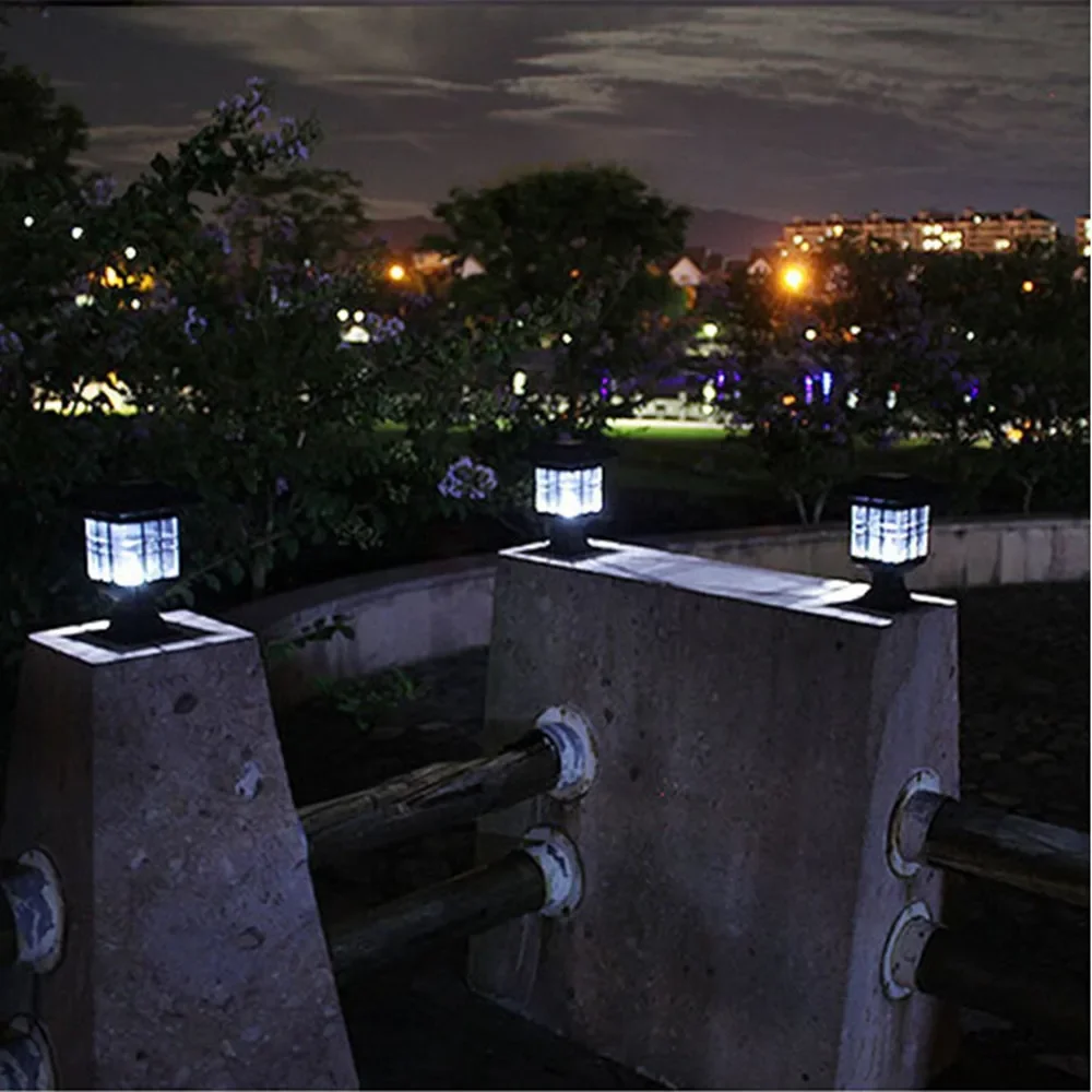 Waterproof House Shape Solar Column Lamp for Garden Landscape Decor Outdoor Lighting