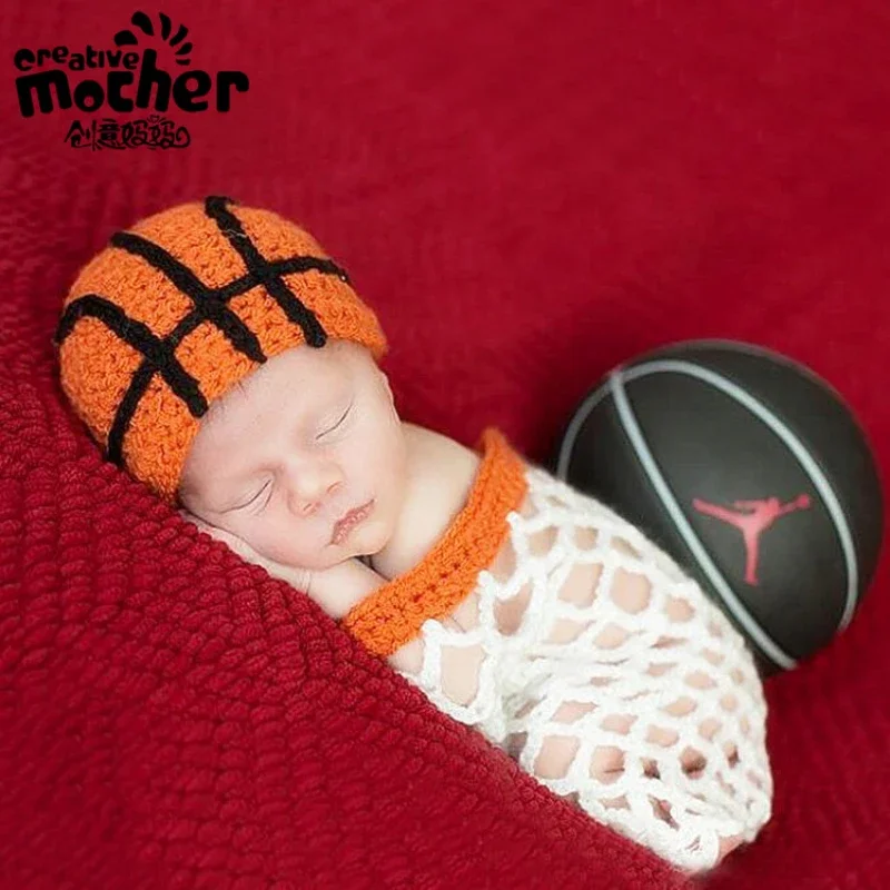 

Childrens photography clothing basketball sleeping bags baby photography props tennis nets yarn woven baskets, shooting clothing