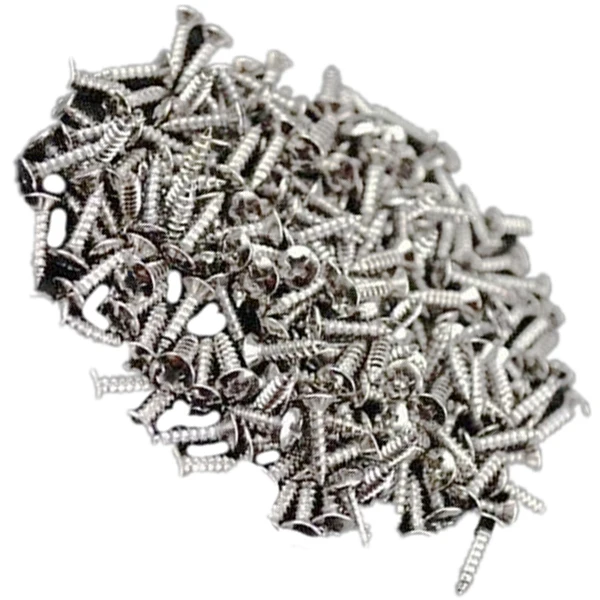 100pcs Guitar Pickguard Screws For Fender Strat/Tele Electric Guitar Bass silver