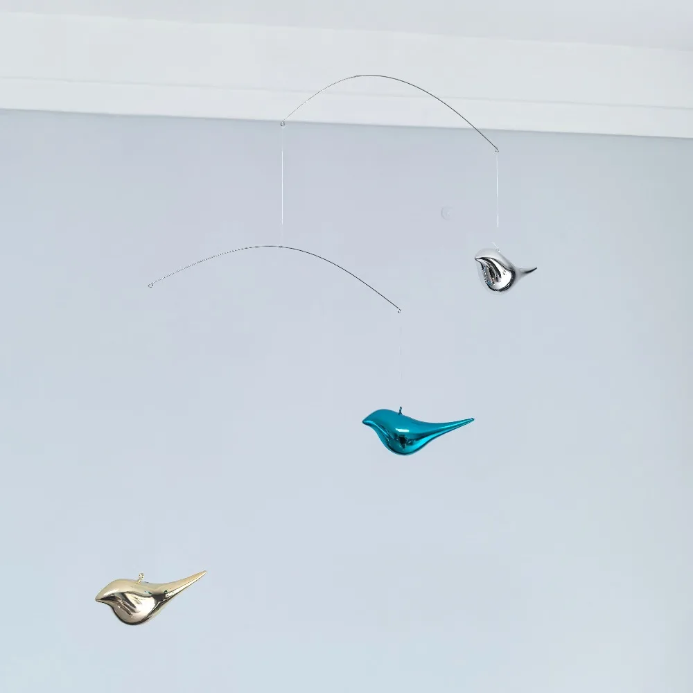 Modern Birds and Swallows Air Balance Hanging Ornaments Decoration Wall Hanging Ornaments Living Room Balcony Hanging Ornaments