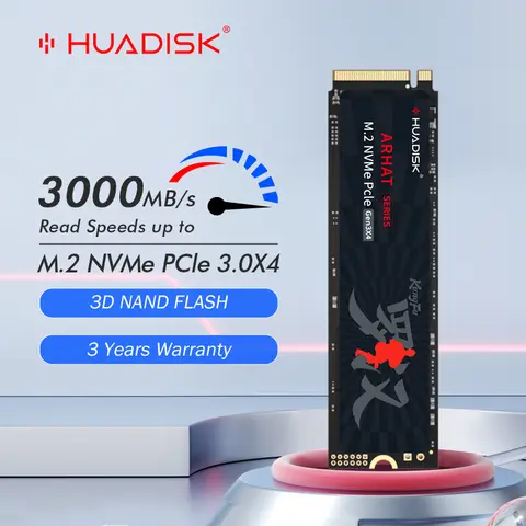 HUADISK SSD NVME M2 disco duro interno 128GB 256GB 512GB 1TB 2TB M2 PCIe 3,0x4 2280 SSD unidades internas de estado sólido para ordenador portátil