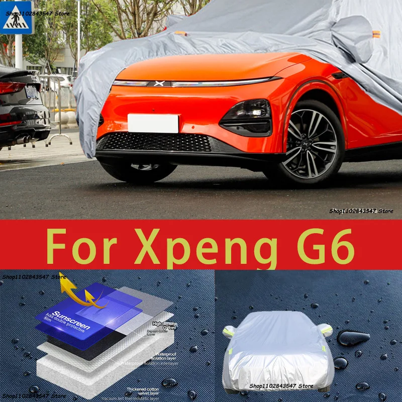 Xpeng g6 carro capa protetora, proteção solar, refrigeração, roupa do carro, pintura