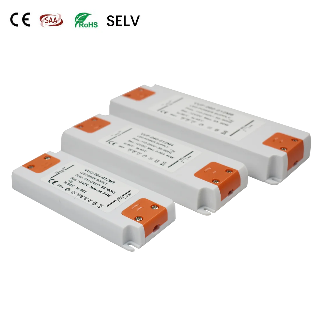 Imagem -02 - Volts Fonte de Alimentação Led Driver 24w 40w 60 Entrada ac 110v 240v a 12 v dc Iluminação Transformador Adaptador para Cob Tira Luz de Néon 12