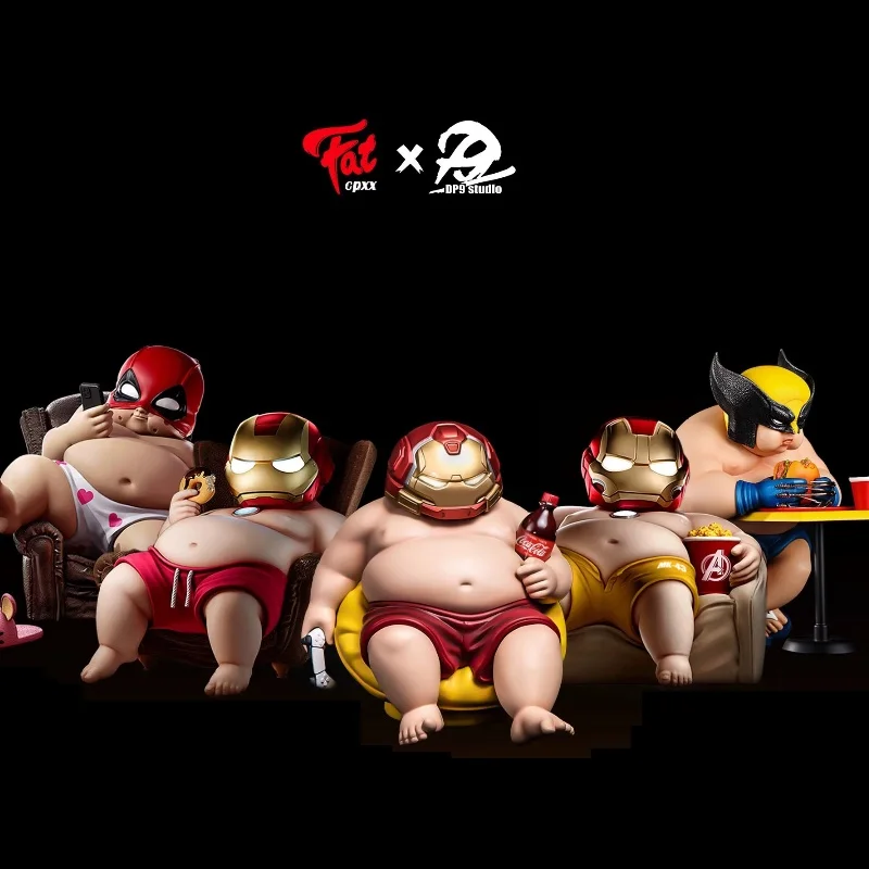 Cpxx Studio X Dp9 Studio Superhero Deadpool&Wolverine&Ironman Fat Kingdom Artist Fat Model Toy Gifts