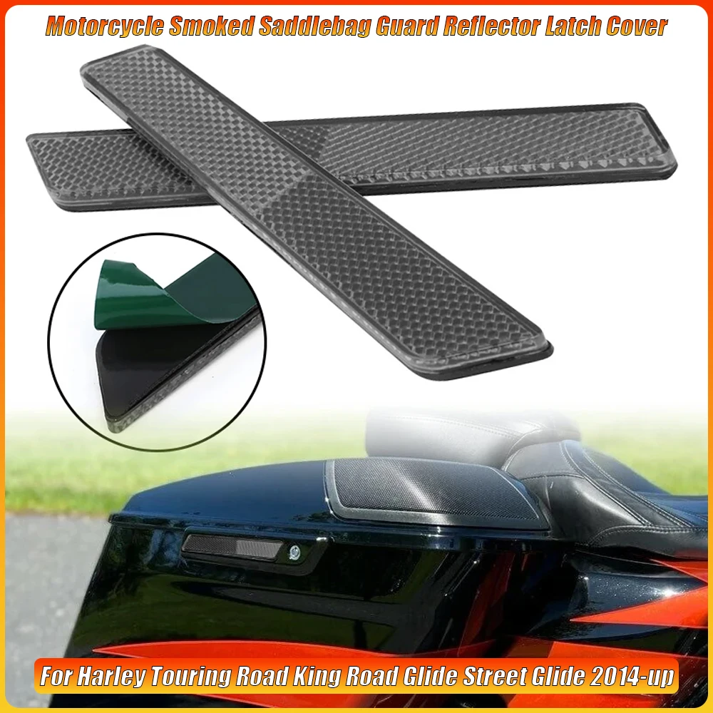 Per Harley Touring Road King Road Glide Street Glide 2014-up ABS Moto Smoked Bisaccia Guardia Riflettore Copertura Della Chiusura