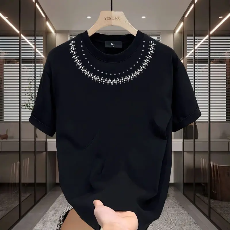 

Летняя модная брендовая мужская футболка из чистого хлопка с короткими рукавами, универсальный подростковый американский стильный крутой топ