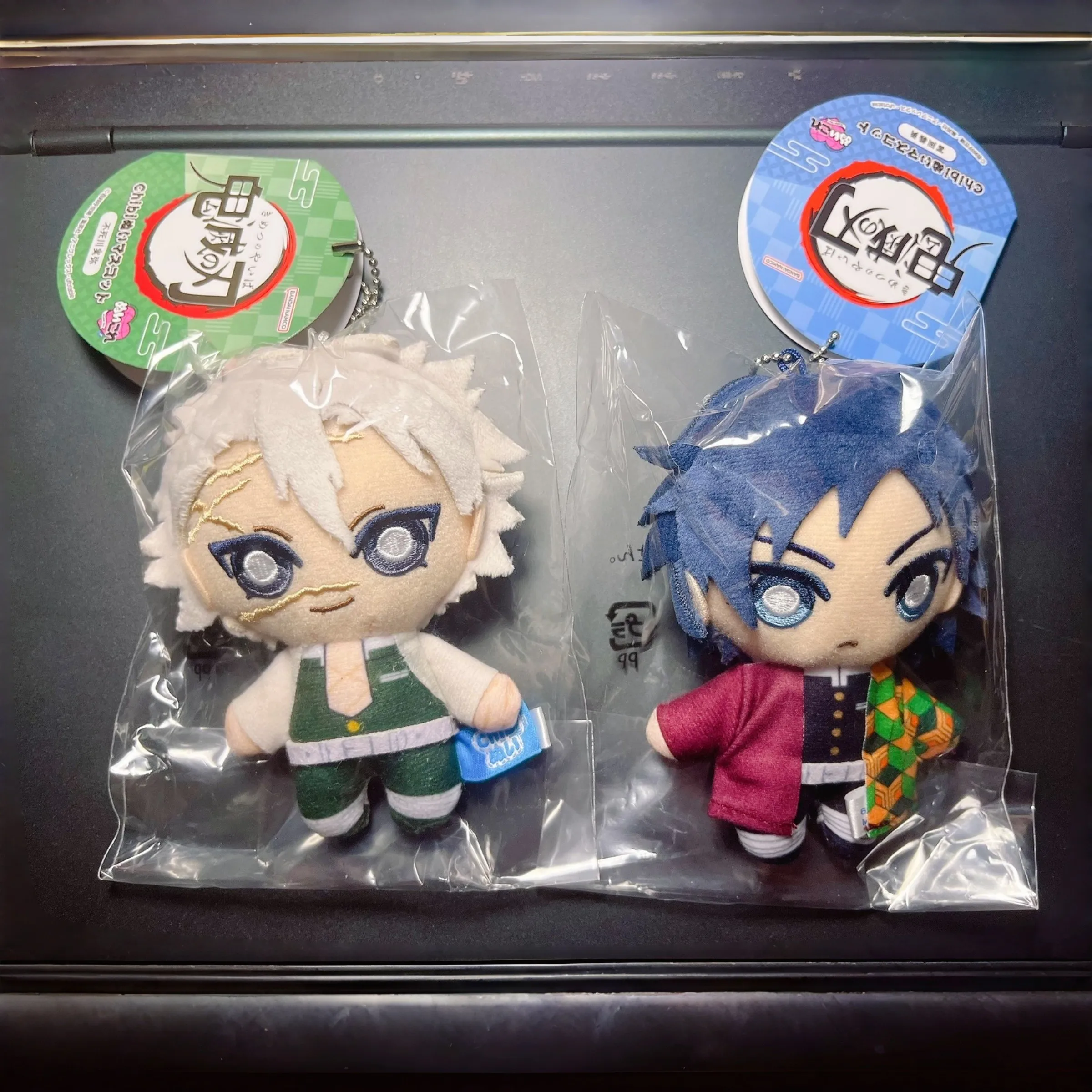 Genuine Bandai Anime Demon Slayer Chibi Plush Doll Toy Tanjiro Nezuko Inosuke 11cm Standing Plush Doll Keychain Toy In Stock