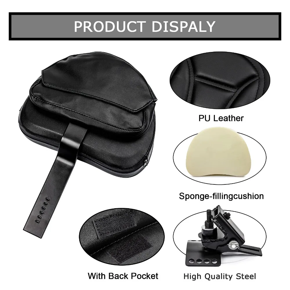 Motorcycle Adjustable Plug in Driver Rider Backrest Sissy Bar Backrest For Harley Touring Electra Road Street King 1997-2022