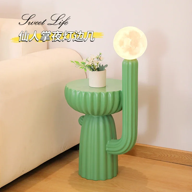 Cactus floor lamp cream wind bedroom bedside table integrated living room sofa side storage lamp creative vertical side few