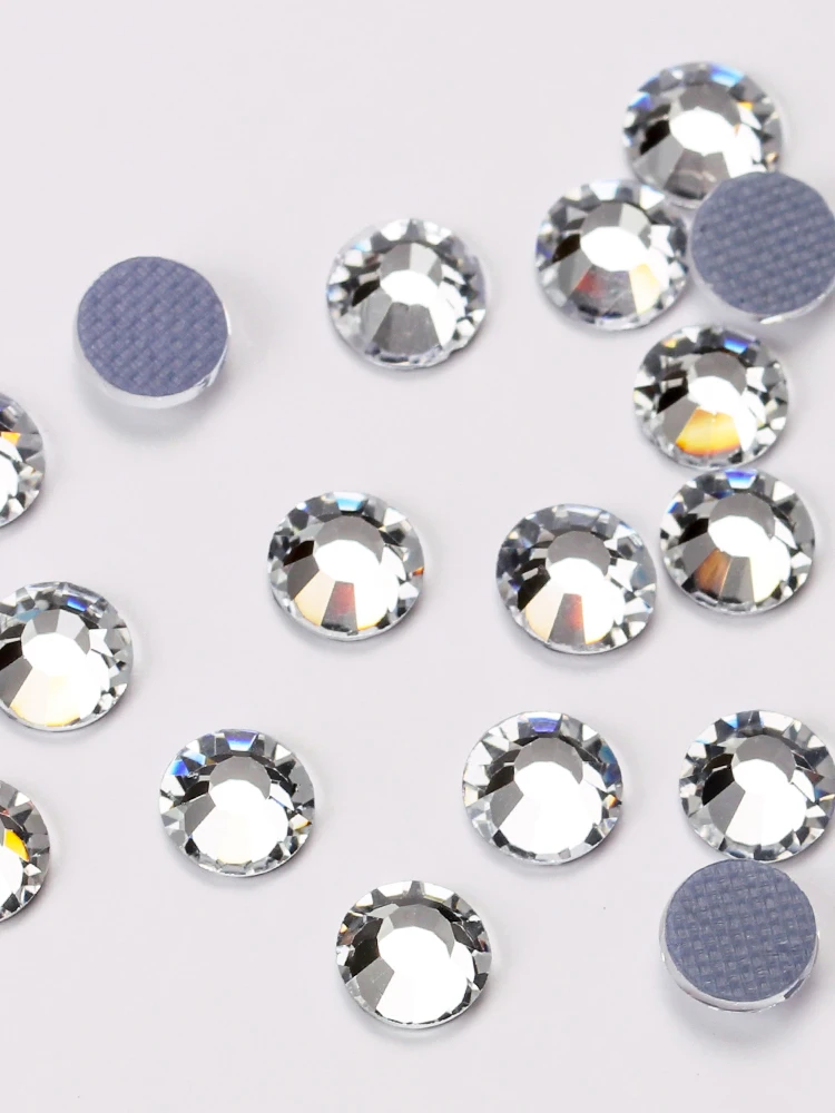 YHB Hoge kwaliteit witte zijde mocca plaksteen hotfix steentjes voor schoenen tassen stof kledingstuk decoratie diy sieraden accessoires - afbeelding 2