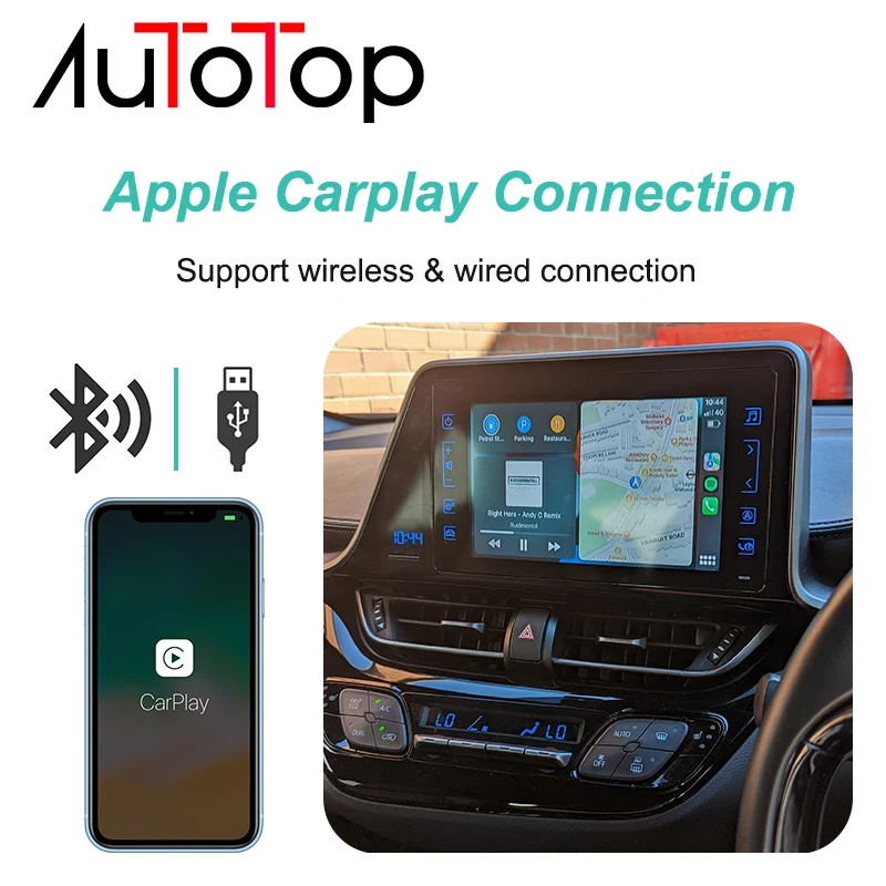 Drahtlose Carplay Android Auto Interface Decoder Box Für Toyota Touch 2 & Entune 2,0 Tundra Tundra RAV4 Tacoma Camry Corolla CH-R – Detail 2