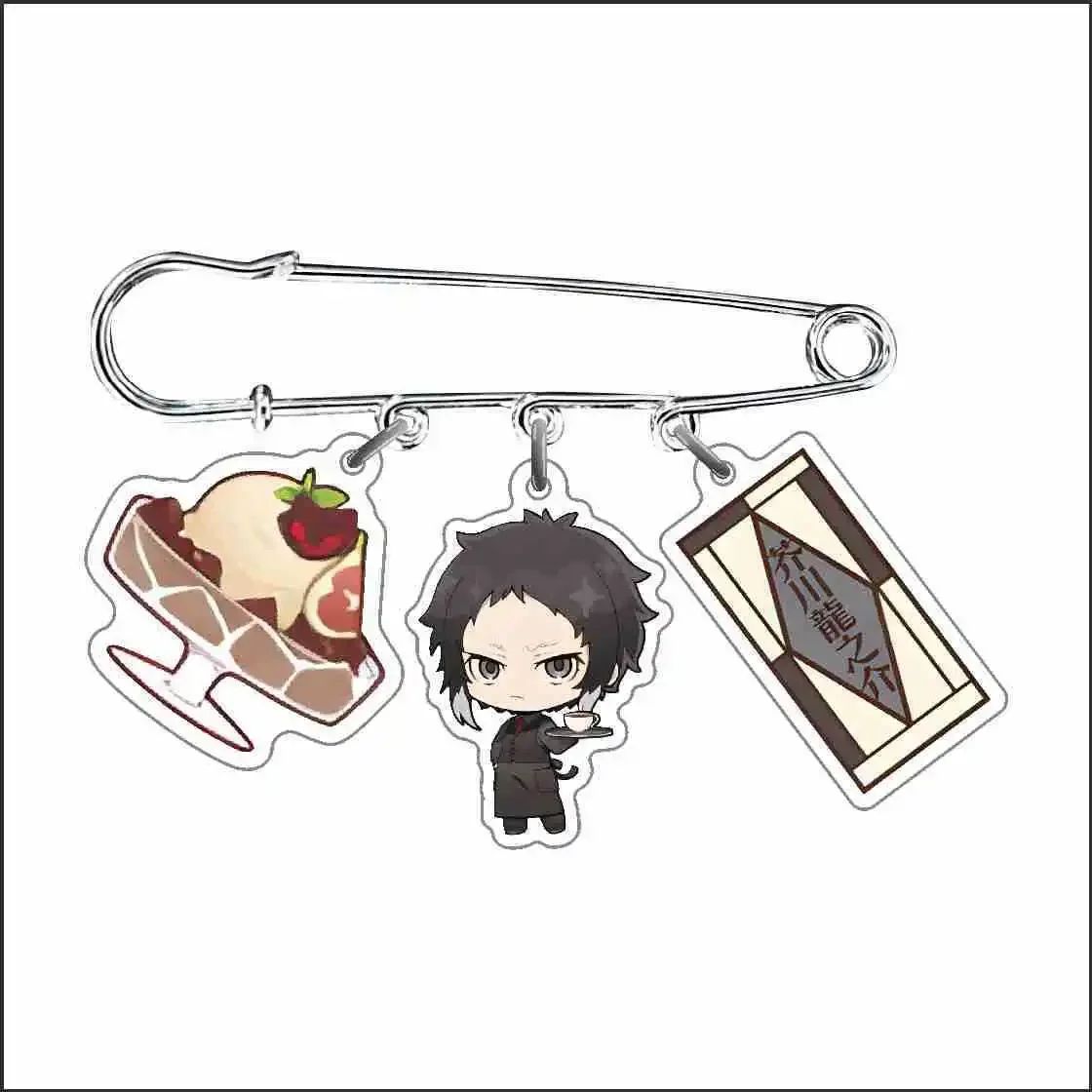 Anime Bungou Stray Dogs Brooch Pin Atsushi Dazai Osamu Izumi Kyouka Icon Collection Breastpin for Backpacks Clothes Jewelry Gift