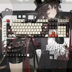 Five sides of thermal sublimation Mechanical Keyboard Cherry Profile Keycap Genshin Impact HUTAO Anime Custom keyboard Key Cap