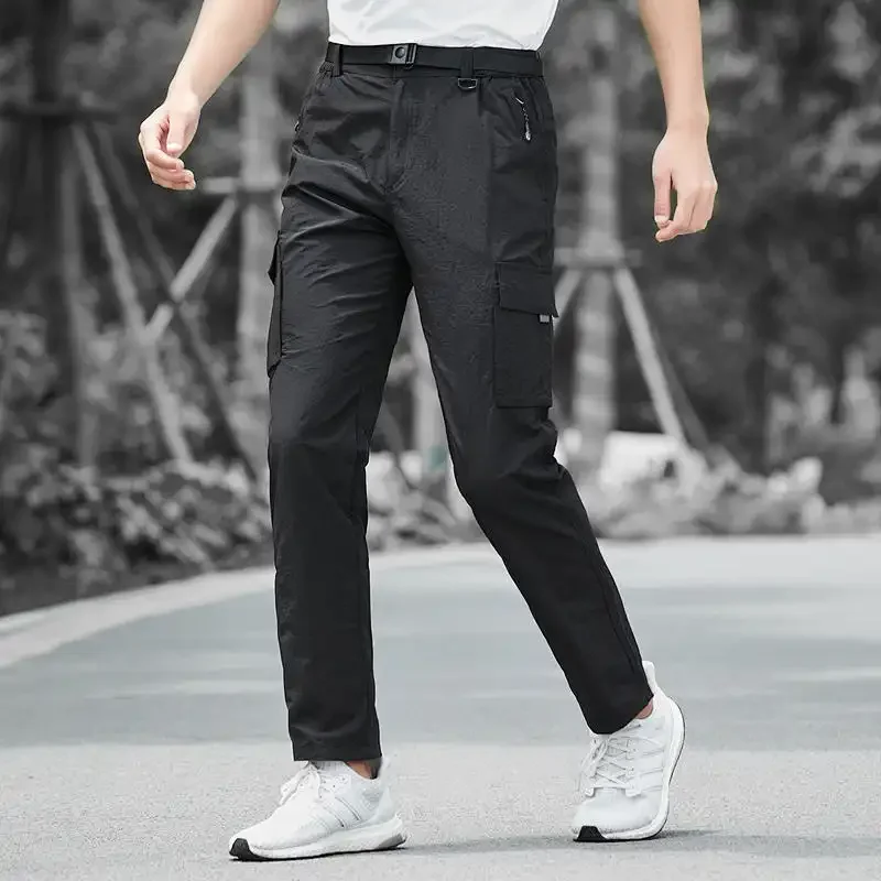 Men's Summer Quick Dry Cargo Pants Lightweight Breathable Outdoor Hiking Trekking Trousers