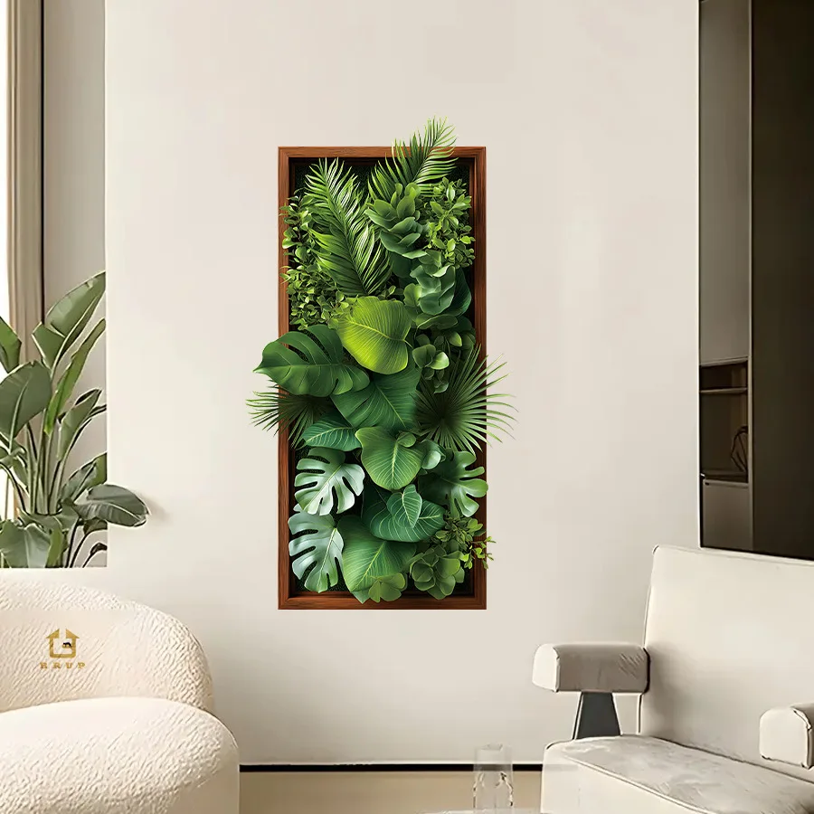 3D Green Plant Wall Sticker Creative Stickers Living Room Sofa Bedroom Background Wall Decor Self-Adhesive House Decoration view 6