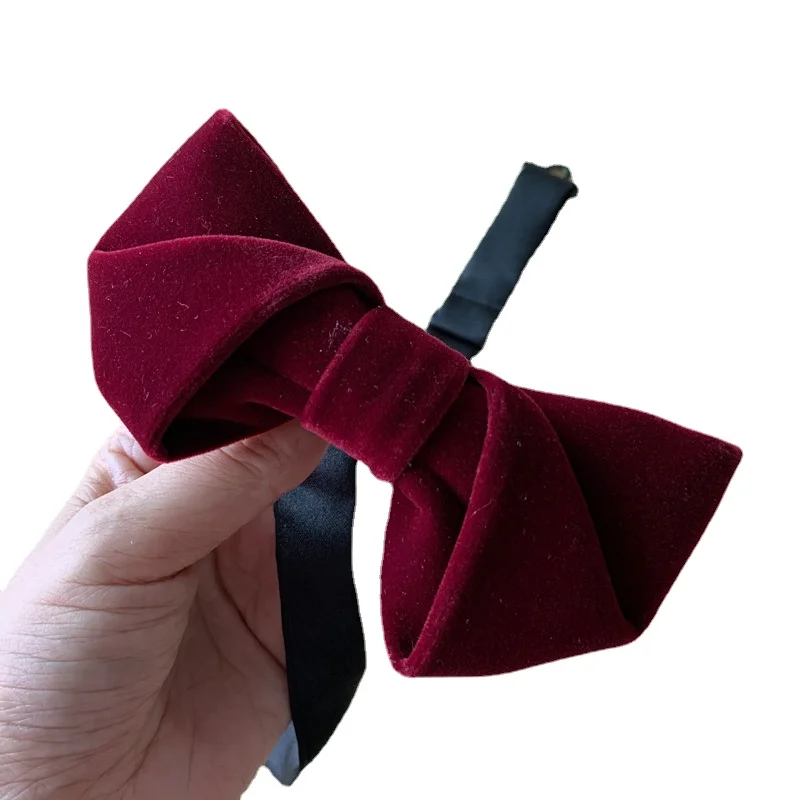 good blue red wool Women children velvet boy girl men flexible green color bow tie male man wedding businessblack accessories