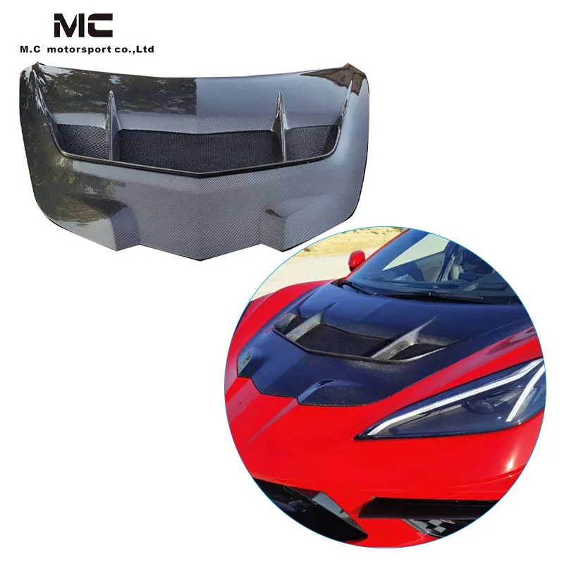 

For Chevrolet Corvette C8 Carbon Fiber Hood Carbon Fiber Hood Bonnet 2020-IN