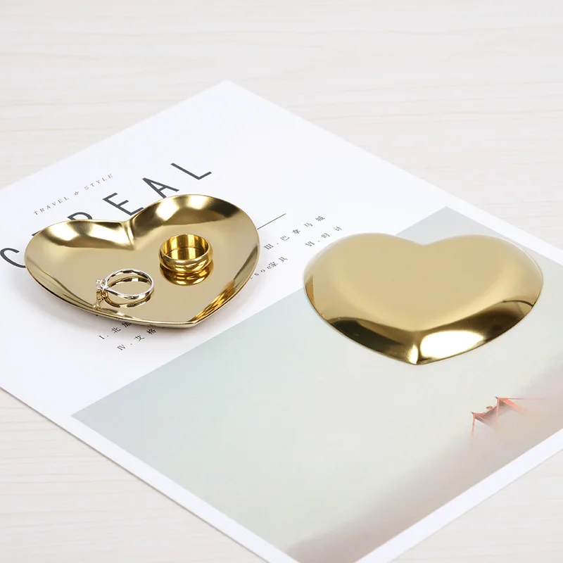 Heart-shape Jewelry Display Tray Jewelry Holder Organizer Storage Tray Ring Bracelet Necklace Storage Tray Stand For Jewelry