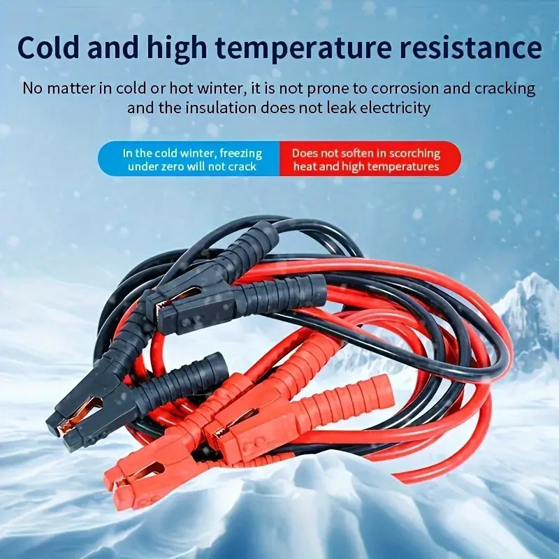 300CM 500A Car Battery Jump Cable Booster Cable Line Emergency Jump Starter Leads Van SUV Double-Ended With Clamps Clips